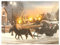 Nexos Trading LED Wandbild Beleuchtung 30x40 cm Bescherung Weihnachtsschlitten 3 LED Fotodruck Kunstdruck Leuchtbild Weihnachten Batterie Timer 20 Effekt-LED Weihnachtsabend