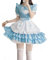Aurueda French Maid Dress Cosplay Anime Set Maid Kostüm für Frau Mädchen Maid Outfit Set für Halloween Blau und Weiß, Größe S