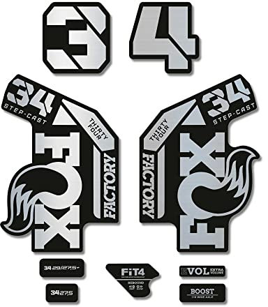 Adesivi compatibili con forcella bici Fox 34 Factory Step Cast 2022