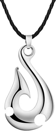 Vintage-Halskette mit Maori-Haken, Hei-Matau-Anhänger, Halskette für Herren, Punk, Fischhaken, Halskette, Neuseeland, Maori-Legende, Symbol, Amulett, Schmuck, Leder