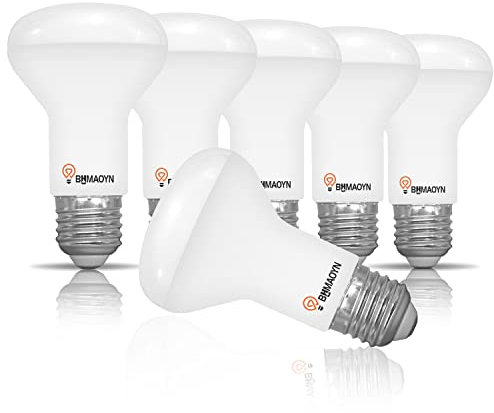 BHMAOYN LED-Reflektor R63 E27 10W Kaltweiß 6000K,870LM mit 120° Abstrahlwinkel, Ersatz Halogenstrahler E27 60W,CRI 85+,AC230V,R63 LED Reflektorlampen Für Deckenstrahler,Nicht Dimmbar,6er-Set
