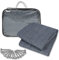 Froadp HDPE Tapis de Camping Outdoor Bâches de Sol pour Camping-Car avec Trou en Aluminium & Sac de Transport Lavable Tapis d'auvent Antidérapant Tapis de Tente de Caravane (250x400cm)
