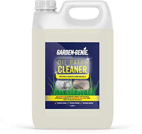 Garden Genie - Oil Patch Cleaner - Removes Tough Stains from Driveways & Patios - EXTRA strong formula 5 Litre
