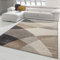 Teppich-Traum Designer Schlafzimmerteppich mit abstraktem Muster | Kurzflor 9 mm | grau beige, Größe 120x160 cm