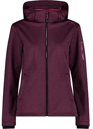 CMP Donna con Cappuccio removibile-39A5006M, Giacca Women's, Amaranto Mel-Fucsia, 38