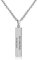 JSDDE Personalisiert Partnerketten mit Gravur Quader anhänger Kette mit Wunschgravur Namenskette Freundschaftsketten Schmuck für Herren Damen (Silber)