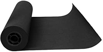 Geschenkpapierrolle, Kraftpapierrolle, 91,4 x 2,999,7 cm, ideal für Geschenkverpackungen, Kunst- und Bastelprojekte, DIY-Projekte, Zeichnen, Verpackungsfüller, Möbel und Bodenschutz, Schwarz