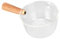 Pentole in vetro, Pentola antiaderente da 600 ml Pentola per il latte Mini Scalda burro Pentola per noodle con manico in legno Beccuccio a forma di V Portatile per fornelli a gas induzione(400ml)