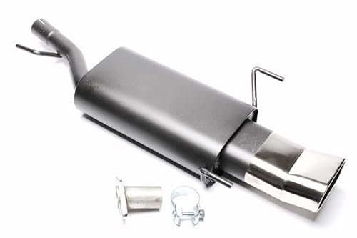 Sportendschalldämpfer DTM Sportauspuff Endschalldämpfer Stahl 70x140mm hoch oval gebördelt mit ABE für G-CC Typ98 - Eintragungsfrei - 1034174