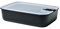 Mepal - Boîte de conservation alimentaire EasyClip - Boîte de rangement avec couvercle et fermeture à pression - Pour le micro-ondes, le four à vapeur et le congélateur – 2250 ml – Nordic black
