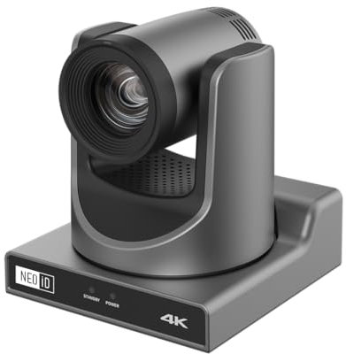 NEOiD PTZ NDI 4K Camera – Professional 4KP60 Video Streaming for YouTube, Twitch, Streaming, HDMI/SDI/USB/IP/NDI Outputs – Auto-Tracking – 20X Zoom – Ideal for Broadcasting, Live Events & Worship