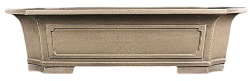 HASMI Blumentöpfe Bodentiefer großer Blumentopf im Retro-Stil, rechteckig, lila, sandfarbener Blumentopf for Kiefern-, Zypressen- und Pflaumenblüten Pflanzkübel