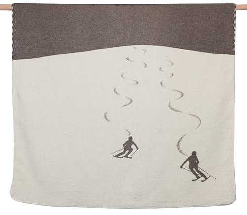 David Fussenegger [W0724] Wohndecke Skifahrer Schlamm, 200x150 cm