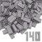 WYSWYG Building Bricks 2x4 Stud 140 Pcs, Classic Building Blocks, Building Bricks Only Compatible with Most Major Brands,Grey