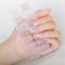 Semi Cured Gel Nails Strips - 16pcs Stickers Nail Wraps Soft Self - Beautiful Floret Full Wraps Nail Polish Stickers French Style - （UV/LED Lamp Required）