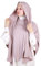 Lamis Hijab Khimar KH400 Khimar mit Hijab zum Hineinschlüpfen, dicker Krepp, für muslimische Frauen, Taupe Rosé, Einheitsgröße
