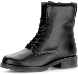 Gabor Damen Schnürstiefeletten | Frauen Stiefeletten | Best Fitting | schnürboots | reißverschluss | Boots | Stiefel | Bootee | schwarz | 43 EU - 9 UK