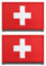 2 Stück Schweiz Flagge Patch Stickerei Taktische Militär Patch,Aufnäher mit Stickereiverschluss Airsoft für Jacke Stickereibänder Rucksäcke Taktische Kleidung Taschen Abzeichen