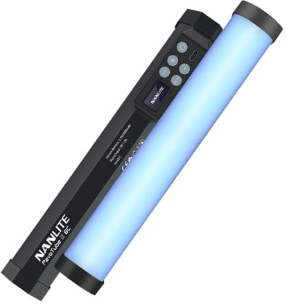 NANLITE PavoTubeII 6C LED RGB Tube 2700K-7500K Ultra Wide Color Temperature | 2.4GHz Wireless Control Portable Handheld Photography Lighting Stick