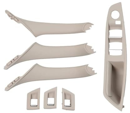 Interior Door Handle Door Handle Interior Door Window Switch Panel Pull Handle RHD Right Hand Driver 7PCS Set For BMW F10 F11 F18 520 523 525 528 530(Model B Oyster)