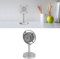 EIMSOAH Classic Retro Style Microphone Prop, Fake Plastic Classic Microphone Model with Stand for Art Object Collectable Hobby Lovers, Vintage Prop Mic for Home Decoration (Silver)