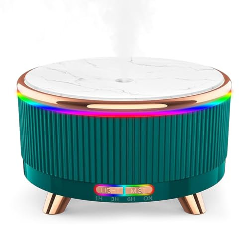 500mL Aroma Diffuser, Diffuser ätherische öle mit 7-farbigem LED-Licht, Duftöl Diffuser Premium Ultraschall Luftbefeuchter Aromatherapie Öle Diffusor, BPA-Free Schlafzimmer, Büro, Spa