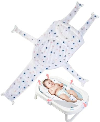 Asiento de Bañera para Bebé,Asiento de Bañera para Bebés,Asiento de Apoyo,Red de Soporte para Bañera,Malla Ducha para Bañera de Bebé,Soporte para Baño para Bebés Ducha Malla Bañ