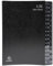 Exacompta - Ref. 57044E – Karton mit 4 Ordnern, fester Einband, innen aus recycelter Karte, laminierte Taben von 1 bis 31 und von A bis Z, 32 Fächer, 24 x 34 cm, Schwarz