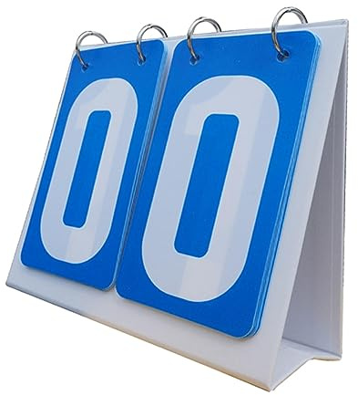 Zxpjkyu Sport Scoreboard, Zähler, 2 Stellig, Tragbar, Manuell, Flip Karten für Baseball Und Fußball