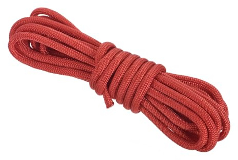 Rebower 550 Paracord Rope 3 m, 4mm Thin Paracord Nylon Cord 7-Strand Core [for Tent Camping Outdoor Gear] - Red