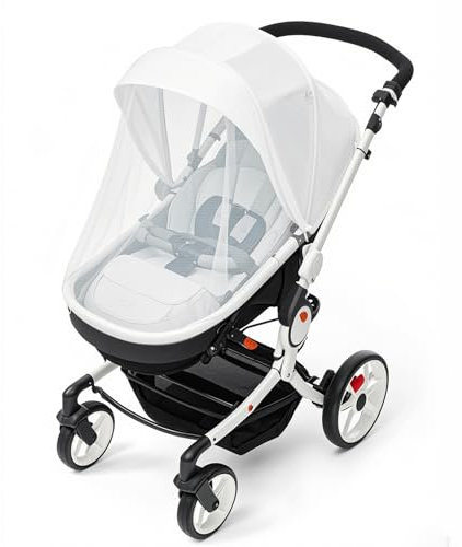 2 Pezzi Zanzariera Passeggino Universale, Zanzariera Passeggino per Passeggini,Passeggino,Carrozzina,Culla, Protezione Insetti per Neonati, Bambini