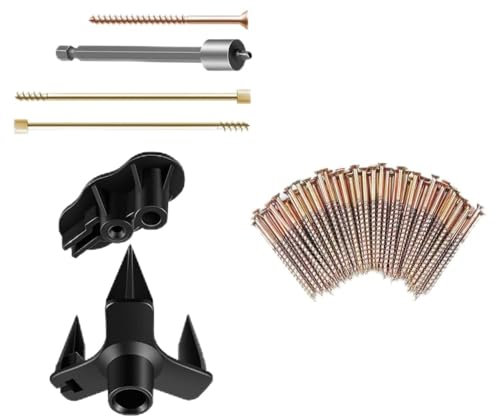 Holzboden Reparaturset, Bodenreparaturset für Quietschende Böden mit 50 Quietschenden Bodenschrauben und 5 Hilfswerkzeugen Vinylboden Holzböden Möbel Reparatur Set