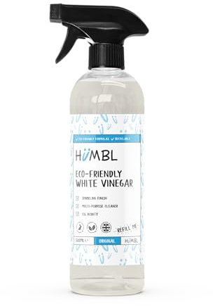 Humbl - Eco White Vinegar Cleaning - All Natural Multi-Surface & Multi-Purpose Cleaner, Limescale Remover, Laundry Softener & More - 100% Vegan & Cruelty Free - 500ml