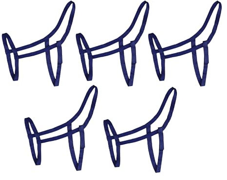 Generisch Weidehalfter Pferd Pferdehalfter 5 Stück Rot/Navy/Schwarz (Navy, Pony)