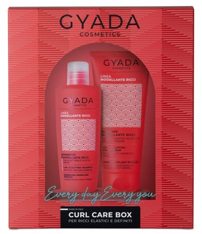 GYADA COSMETICS, COFFRET SOINS DE BOUCLES, Coffret cadeau pour cheveux bouclés, Kit avec shampooing et après-shampoing, 250 ml + 200 ml