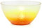 Carousel Home Large Orange Ombre Salad Bowl | Garden Picnic Kitchen Plastic Serving Bowl | Outdoor Dining Tableware Serving Dish - 25x13cm
