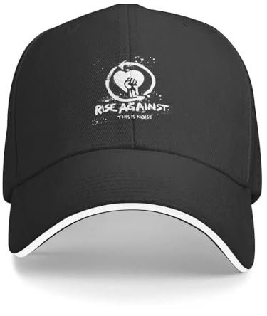 by Rise Against Logo Band Musik Punk Rock Baseball Cap Ball Western Hut Golf Wear Lustige Hüte Herren, T-201422, Einheitsgröße