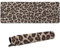 Ksriylm Gaming Mauspad,Schreibtischunterlage Leopard XL 800 x 300mm,Rutschfestes Schreibtischmatte mit Gummibasis,Genähte Kanten Laptop Schreibtischunterlage,Mauspad für Büro und Zuhause,Dunkelbraun
