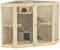 PawHut Hamsterkäfig aus Holz, Nagerkäfig mit 4 Ebenen, Hütten, Wippe, Kleintierstall mit Fütterungsstation, Rampe, Kleintierkäfig Mäusekäfig für Zwerg- und Syrische Hamster, 115 x 69,5 x 79 cm