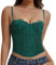 Werkiss Lace Corset Top for Women Bustier Corset Tops with Straps Waist Trainer Going Out Party Crop Top(Green, XL)