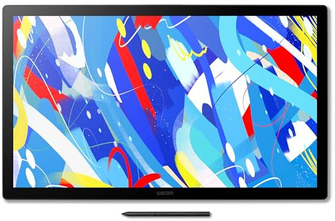 Wacom Cintiq 24 Touch (Edición 2025) – Pantalla táctil 2.5K con lápiz Wacom Pro Pen 3, Vidrio antirreflejo y Soporte ergonómico Ajustable
