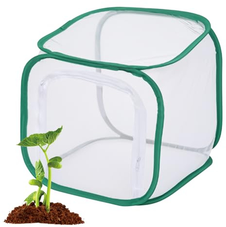 Pflanzenschutzkäfig – herausklappbares Pflanzenschutznetz, leichtes Durchdringungszelt, Faltbarer Gartenkäfig für Balkon, Fensterbank, Gemüse, Gewächshaus, , Obstgärten