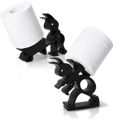 Novelty Toilets Rolls Holders, 2 Pcs Ant Toilet Roll Paper Holder 3D Printed Black Funny Loo Roll Holder Bathroom Decor Gifts for Home Friends and Family