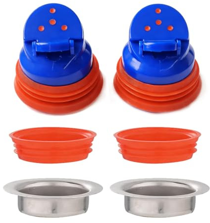 2 Piezas Valvula Antiolores Ducha, Núcleo De Alcantarillado, Tapon Ducha Olores, con Anillo De Reducción, Calibre Adecuado para 30-52 mm, para Cocina Y Baño
