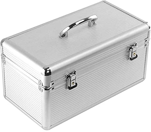 Padivine Aluminium und Eva Platten Schutz HüLle 8X3,5 und 6X2,5 SteckpläTze für die Klassifizierung und Lagerung Von Festplatten