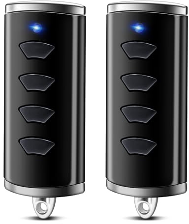 2 Stück Garagentor Fernbedienung, 868,3 MHz Garagentoröffner 4 Kanäle - verbesserte Ausführung, kompatibel mit bs HSE4 HSE2 HS1 HS4 HSZ1 HSZ2(Schwarz)