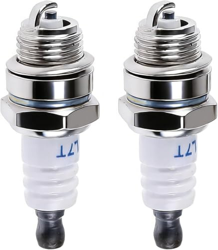 L7T Spark Plug Replacement, 2 Stroke Engine Spark Plug for Lawn Mower, Strimmer, Chainsaw & Hedge Trimmer, BM6A Compatible Small Engine Ignition Plug, Garden Tool Repair Parts, 2 Pack
