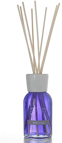 Millefiori 7DDCW Cold Water Raumduft Diffuser 250 ml Natural inklusive Stäbchen, Glas, Blau, 7.8 x 30.9 x 7.3 cm