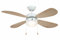 AireRyder Deckenventilator mit Beleuchtung Classic, Gehäuse weiß, Flügelfarbe Pinie, 105 cm