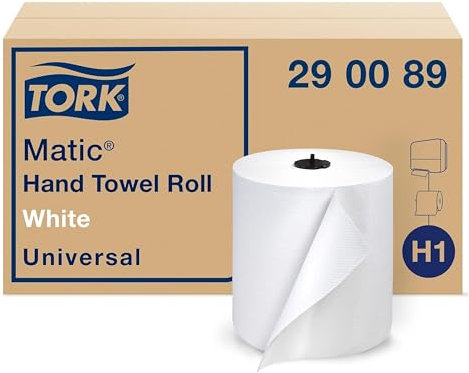 TORK 290089 Advanced simple pli à la main Rouleau de serviette, Blanc (lot de 6)